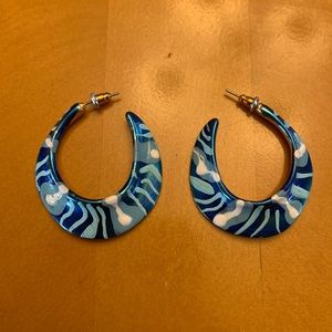 Hand painted one of a kind earrings.